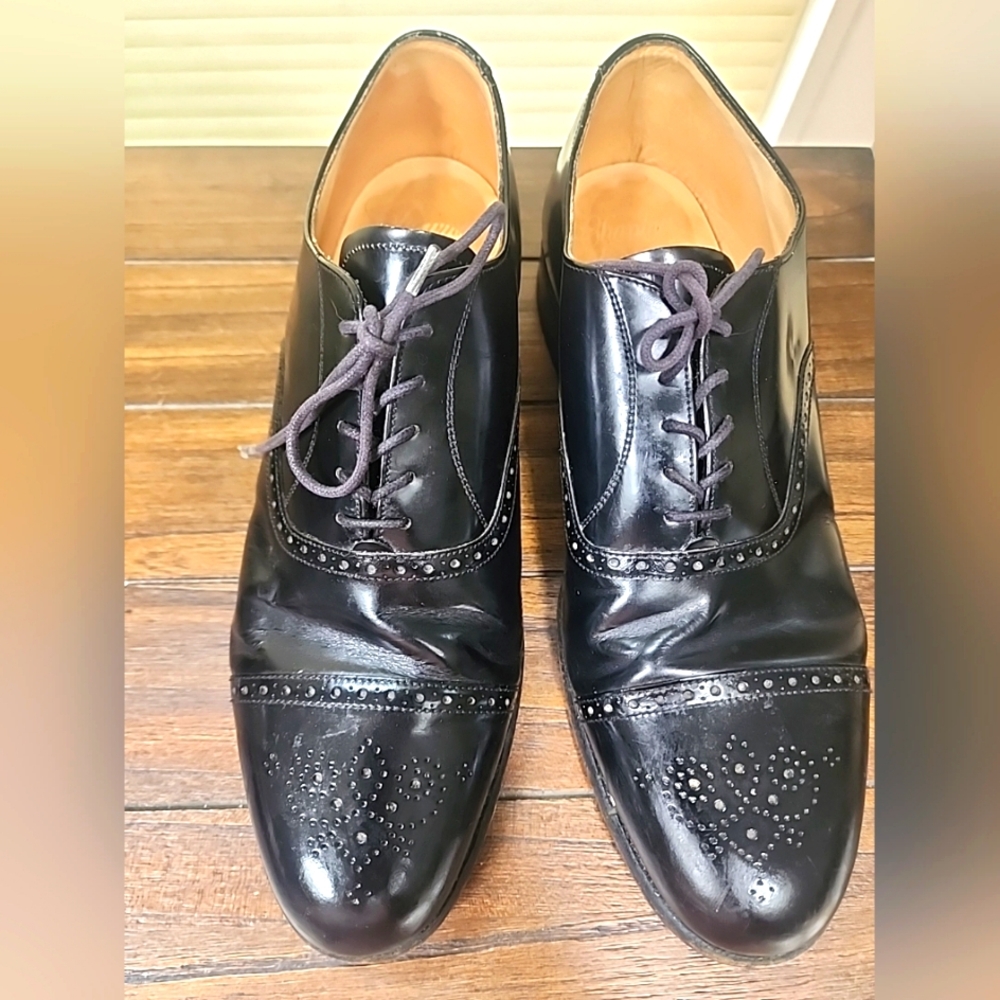 Men's Chapman & Moore Goodyear Welted Made in England Black Oxford Shoes-11D
